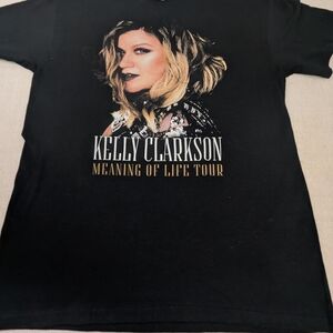 Kelly Clarkson Concert Merch Meaning of Life Tour Vintage 2019 Black Tee Medium